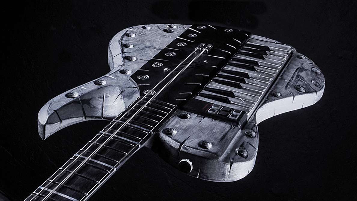 Hellcaster Baritone Keytar NORA - Gared Dirge - Customized Guitar Gallery