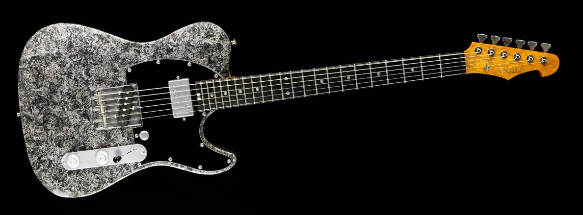 Versatile T-style guitar - Silver Camo | Cyan Custom Shop
