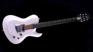 Hellcaster - 29" Bariton Gitarre SC - Players White - Frontansicht